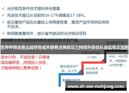 世界杯预选赛出线形势成关键看点保级压力持续升级各队命运悬念加剧